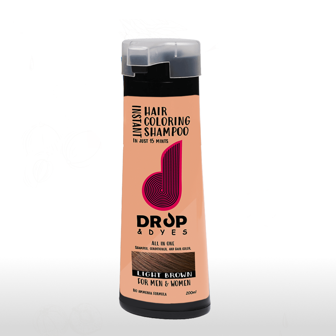 Drop and Dyes Instant Hair Coloring Shampoo Light Brown